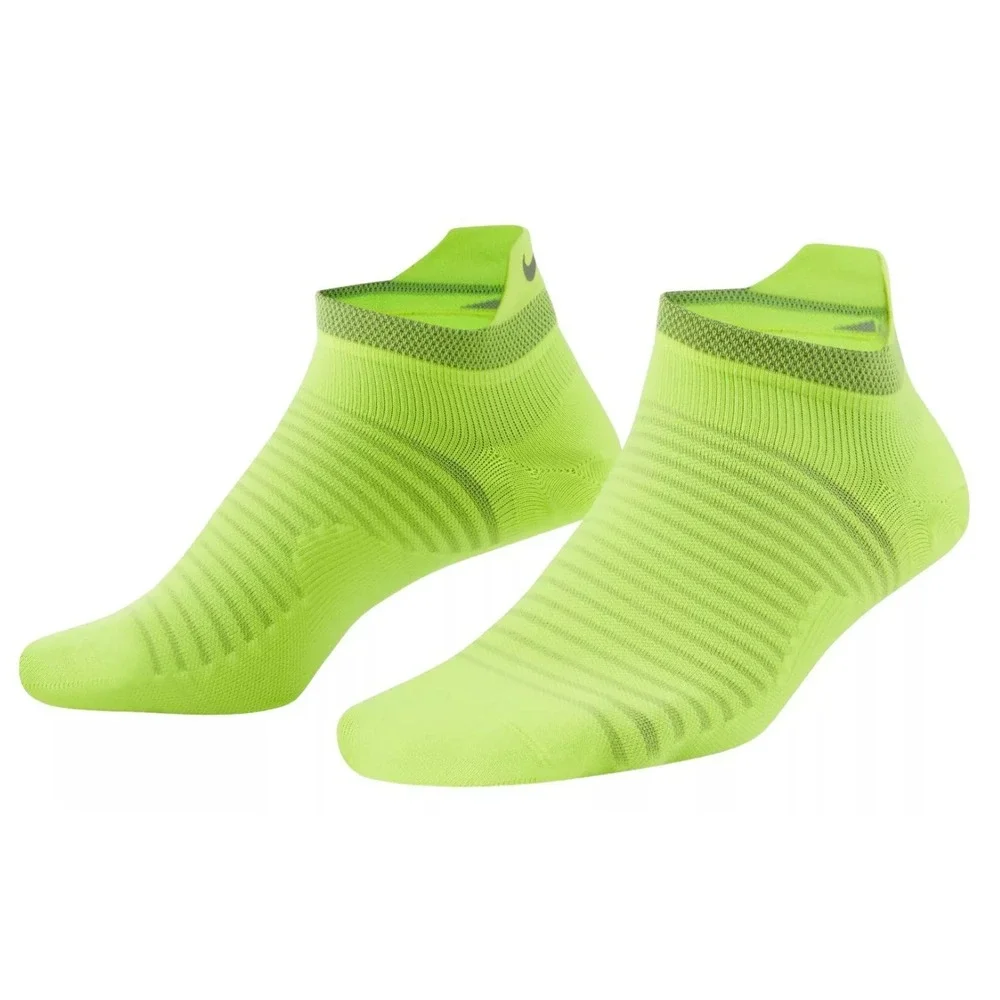 Nike Spark Lightweight No Show Running Socks Volt Men 8-9.5 Women 9.5-11 3 Pair